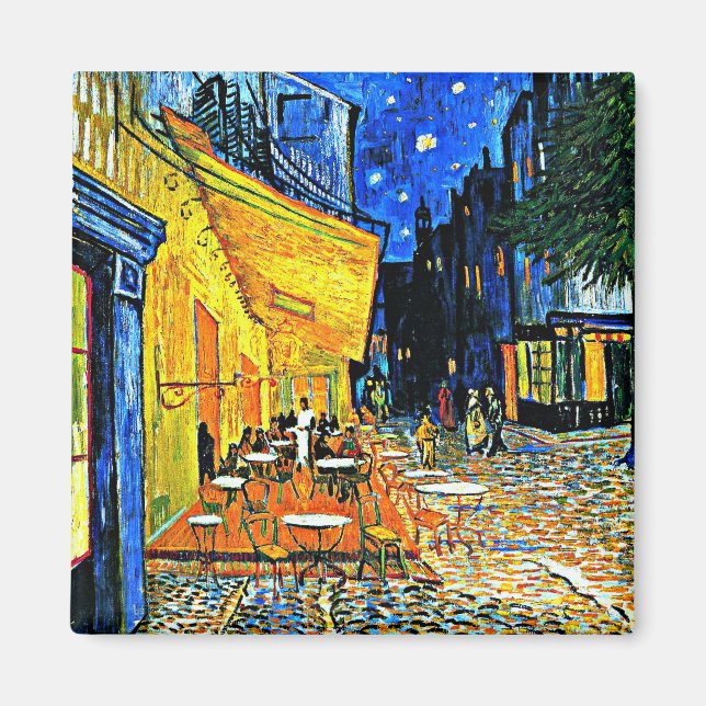 Cafe Terrace by Vincent van Gogh Magnet (Front)