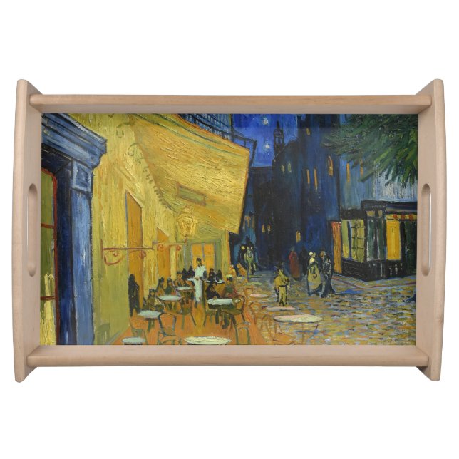 Café Terrace by Vincent Van Gogh  Serving Tray (Front)