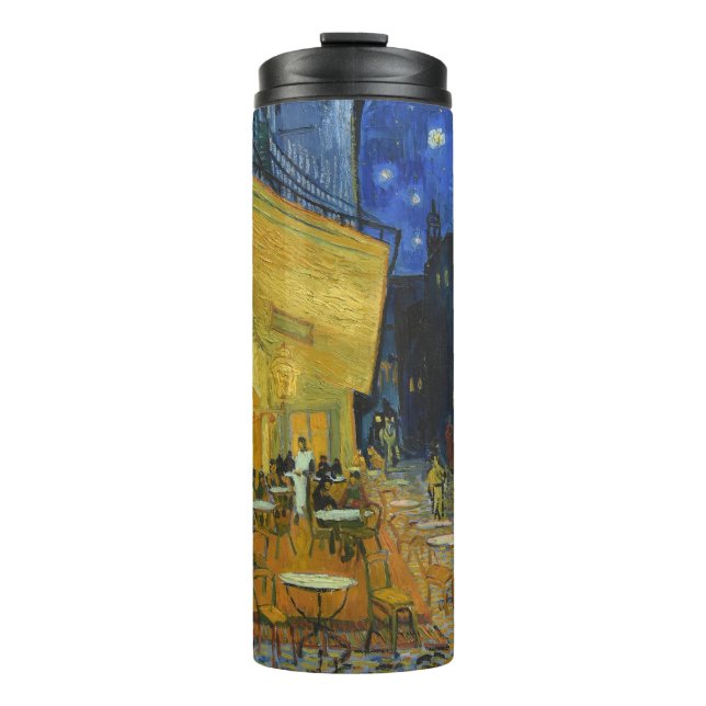 Café Terrace by Vincent Van Gogh  Thermal Tumbler (Front)