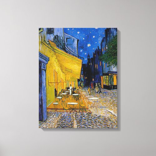 Cafe Terrace  Night Cafe  Vincent van Gogh Canvas Print