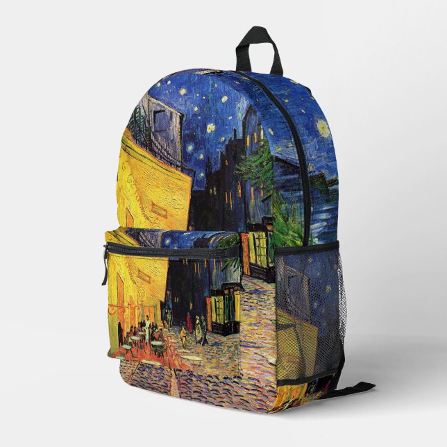 Cafe Terrace on Place du Forum by Vincent van Gogh Printed Backpack (Back Corner Right)