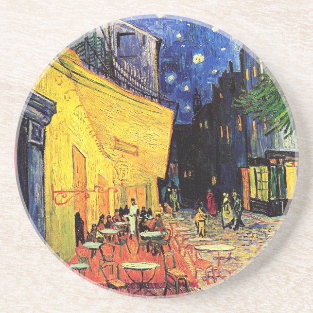Café Terrace on the Place du Forum, Arles at Night Coaster (Front)