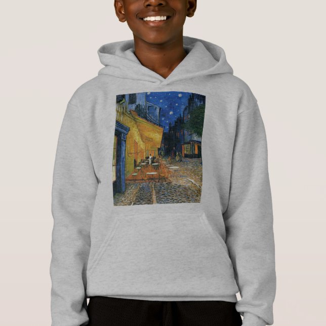 Cafe Terrace, Place du Forum, Arles - Van Gogh Hoodie (Front)