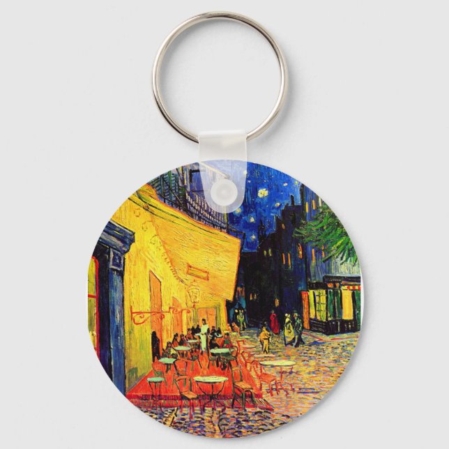 Cafe Terrace Place du Forum Van Gogh Fine Art Keychain (Front)