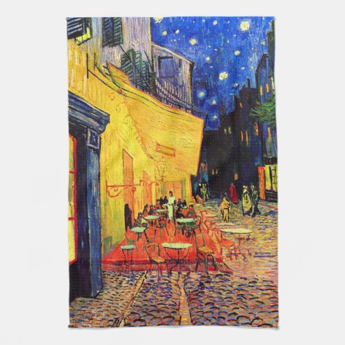 Cafe Terrace Place du Forum Van Gogh Fine Art Kitchen Towel