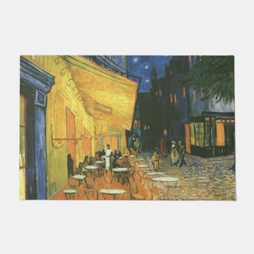 Cafe Terrace _ Vincent van Gogh Doormat