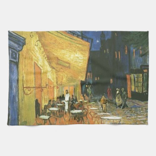 Cafe Terrace _ Vincent van Gogh Kitchen Towel