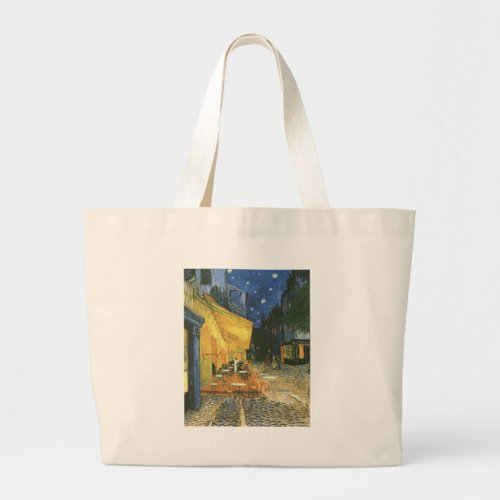 Cafe Terrace _ Vincent van Gogh Large Tote Bag