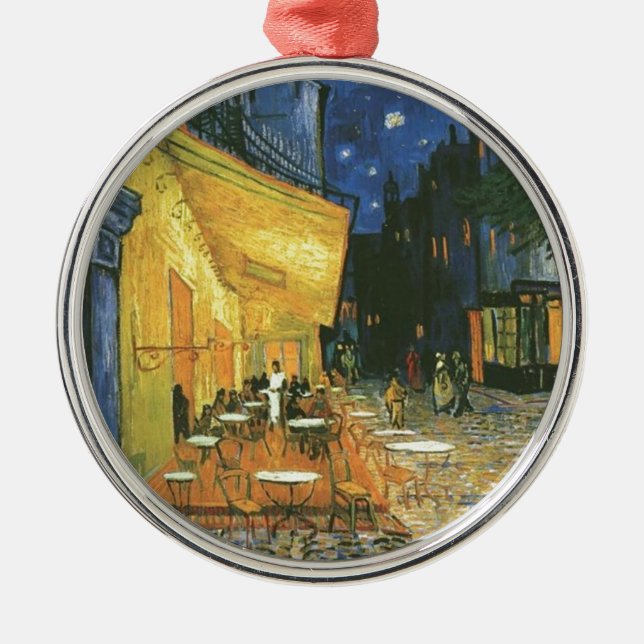 Cafe Terrace - Vincent van Gogh Metal Ornament (Front)