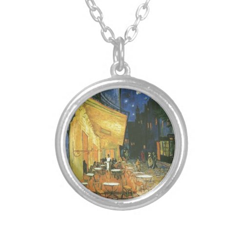 Cafe Terrace _ Vincent van Gogh Silver Plated Necklace