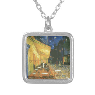 Cafe Terrace - Vincent van Gogh Silver Plated Necklace