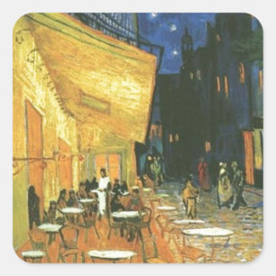 Cafe Terrace - Vincent van Gogh Square Sticker