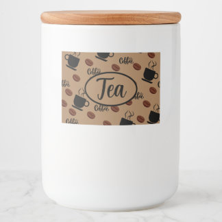 Cafe Themed Coffee Kitchen Canister for Tea Label