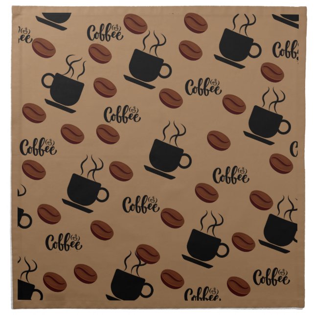 Cafe Themed Coffee Kitchen Napkins (Front)