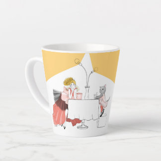 Cafe Time with Cats Latte Mug