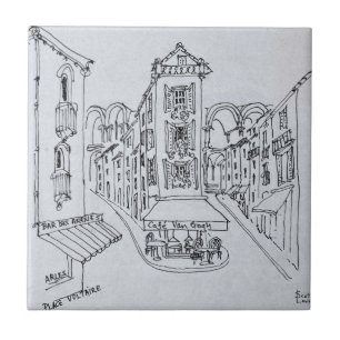 Cafe Van Gogh, Place Voltaire, Arles, France Ceramic Tile