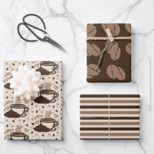 Café Vibe Trio 3 Wrapping Paper Sheets