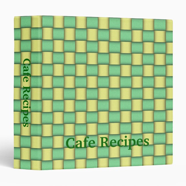 Cafe Weave Recipes Binder (Front/Spine)