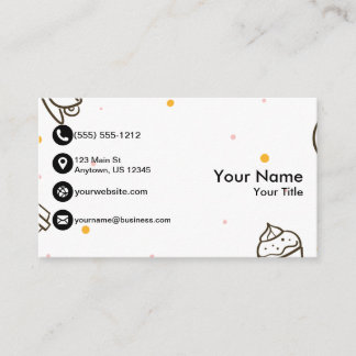 Cafe with Coffee and Cupcakes Business Card