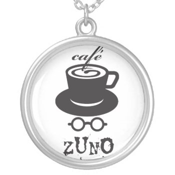 Cafe Zuno 05 Silver Plated Necklace by ZunoDesign at Zazzle