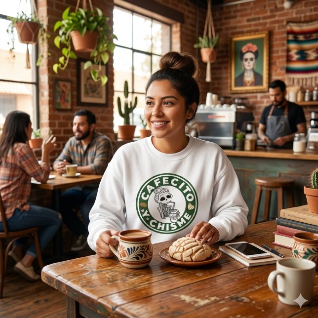 Cafecito y Chisme Pan dulce Mexican  Sweatshirt (Cafecito y Chisme Pan dulce Mexican Sweatshirt)