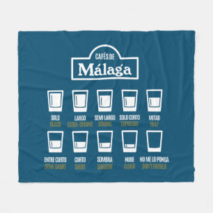 Cafes de Malaga Fleece Blanket