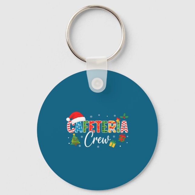 Cafeteria Crew Christmas Holiday School Staff Food Keychain (Front)