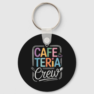 Cafeteria Crew Colorful Letters With Kitchen Icons Keychain