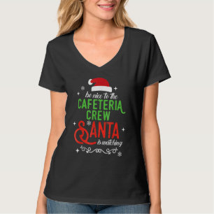 Cafeteria Squad Crew Christmas School Lunch Lady X T-Shirt