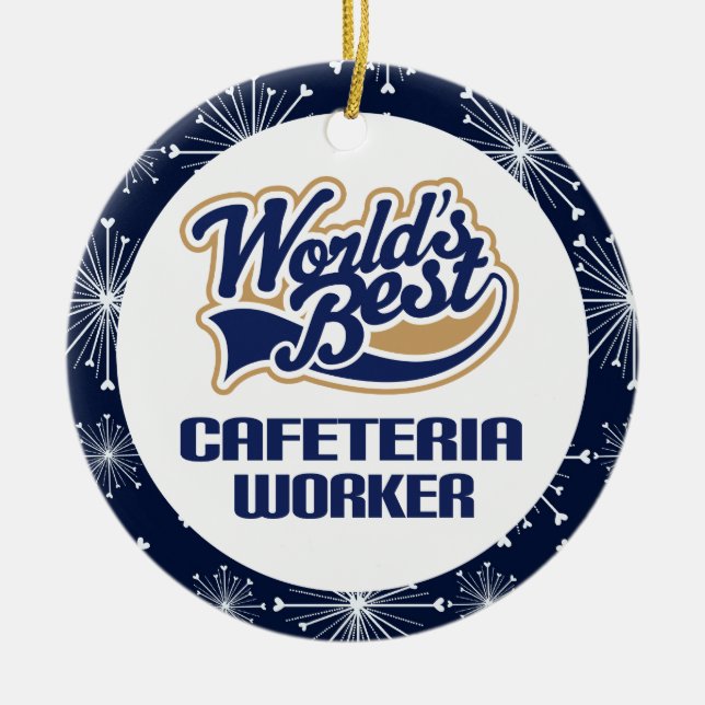 Cafeteria Worker Gift Ornament (Front)