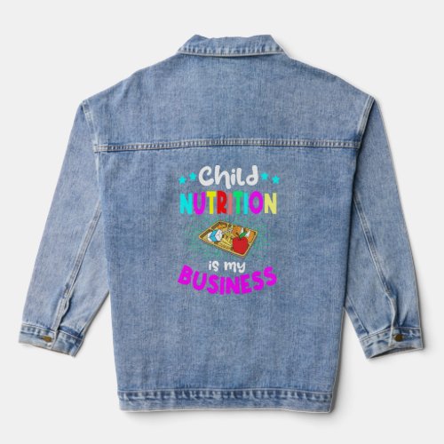 Cafeteria Worker Lunch Lady Food Service Crew  Denim Jacket