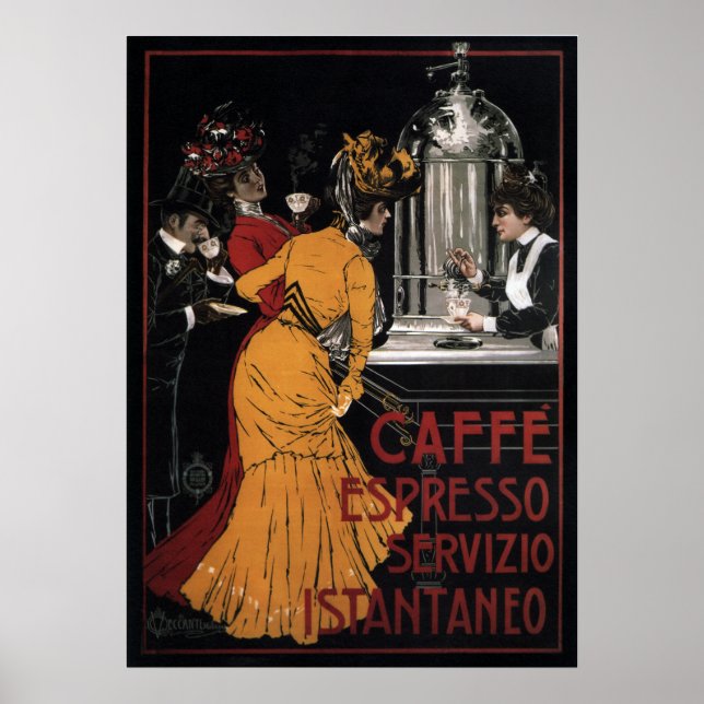 Caffe Espresso ~ Servizio Istantaneo ~ 1900 Poster (Front)
