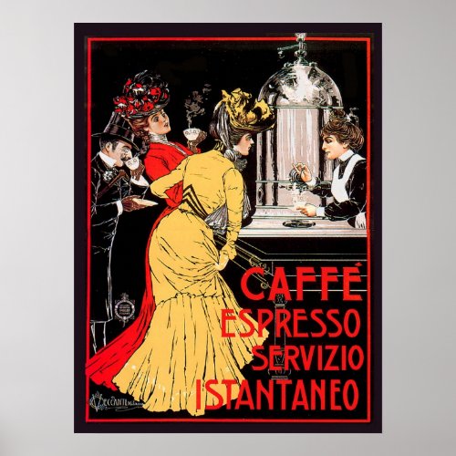 Caffe Espresso Servizio Istantaneo Poster