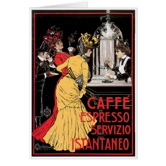Caffe Espresso Vintage Coffee Drink Ad Art (Front)