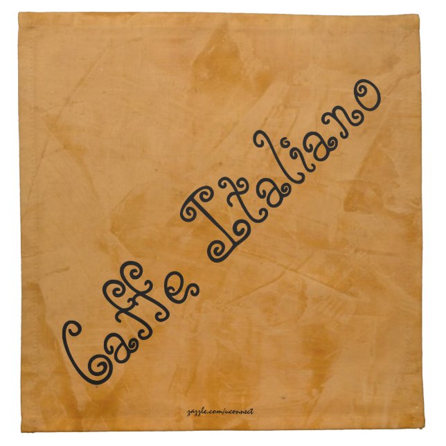 Caffe Italiano Tuscan Orange Cocktail Napkin (Front)