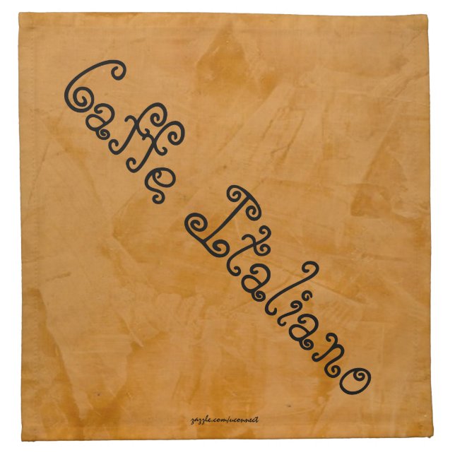 Caffe Italiano Tuscan Orange Cocktail Napkin (Front)