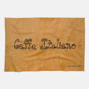 Caffe Italiano Tuscan Orange Kitchen Towel