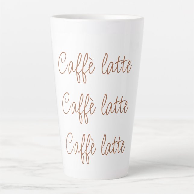 Caffè latte | Simple Stylish Script Typography Latte Mug (Front)
