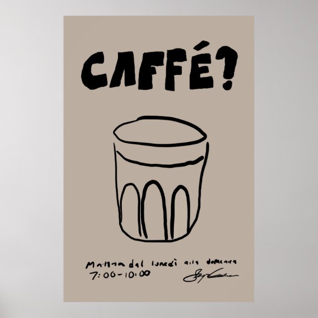 Caffe Poster (Front)