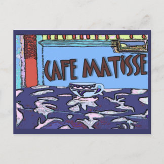 Caffee Matisse Sign Postcard
