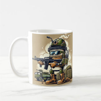 Caffeinated and Combat-Ready Patriotic Coffee Mug