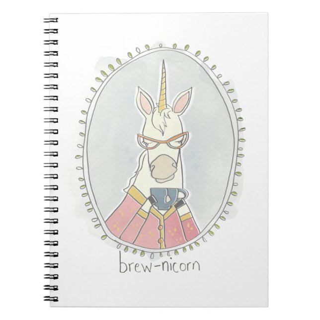 Caffeinated Cutie | Brew Unicorn Notebook (Front)