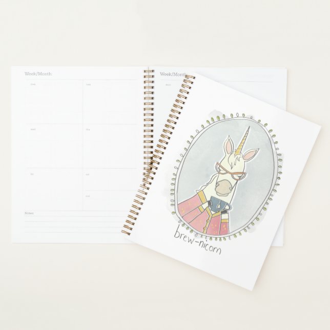 Caffeinated Cutie | Brew Unicorn Planner (Display)