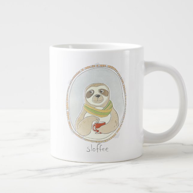 Caffeinated Cutie | Sloffee Giant Coffee Mug (Right)