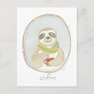 Caffeinated Cutie Sloffee Postcard
