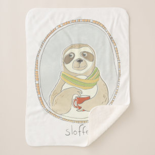Caffeinated Cutie Sloffee Sherpa Blanket