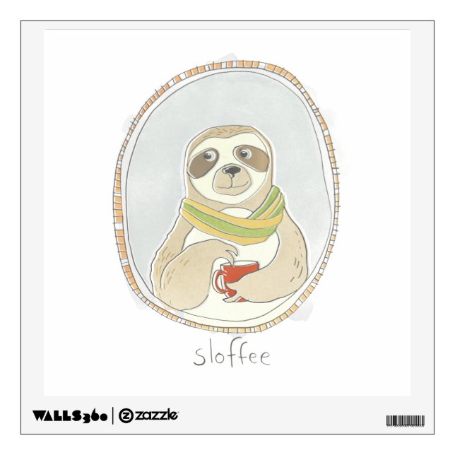 Caffeinated Cutie | Sloffee Wall Decal (Front)
