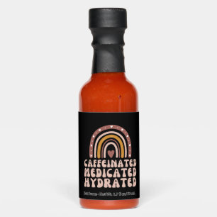 Caffeinated Medicated Hydrated Funny Nurse Teacher Hot Sauces