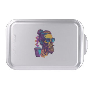 Caffeinated Skull � Funny Barista Skeleton Cake Pan