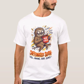 Caffeinated Sloth Still Moving Very Slowly T-Shirt